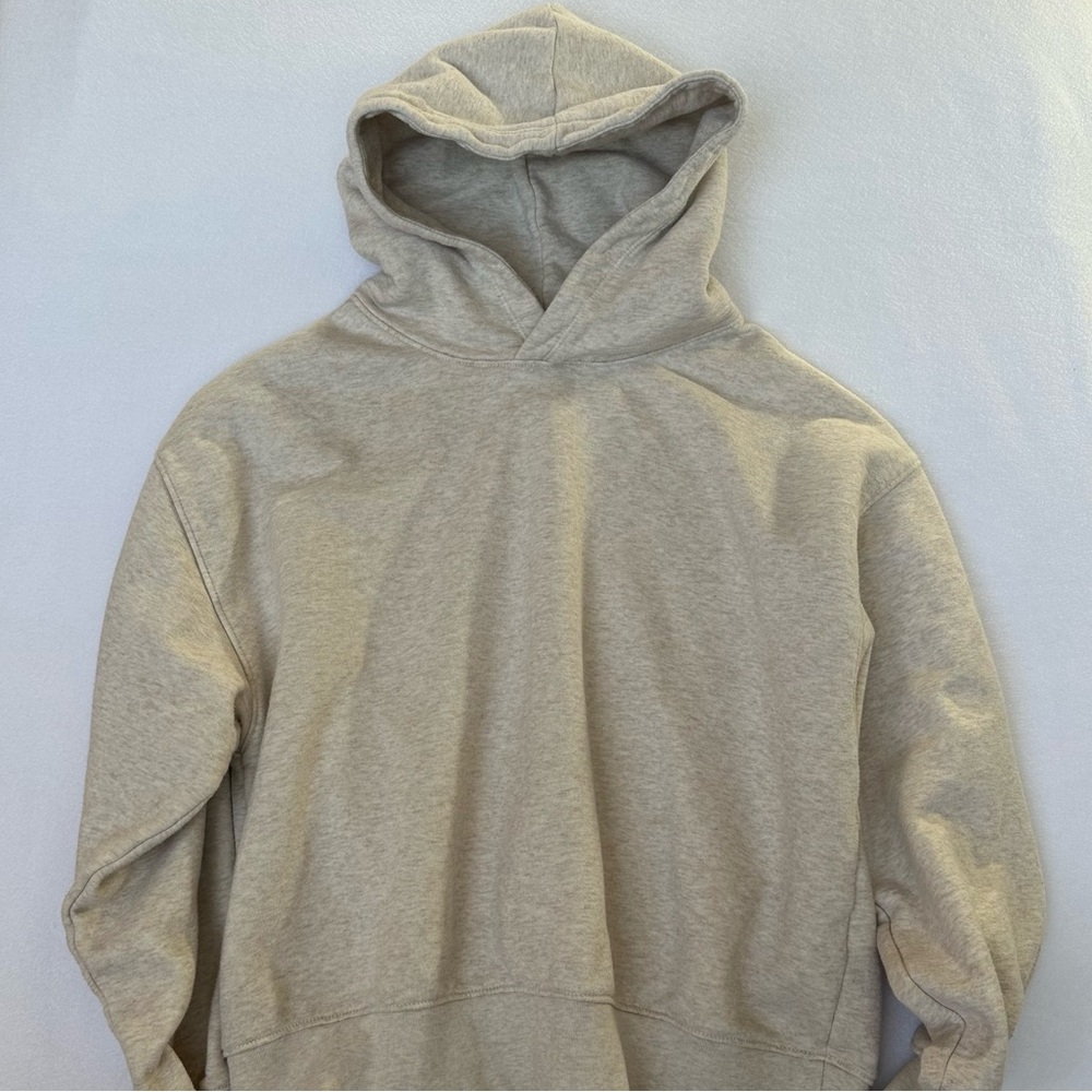 American Eagle Oversized Hoodie Crewneck Ivory Relaxed Fit Women’s Size Small